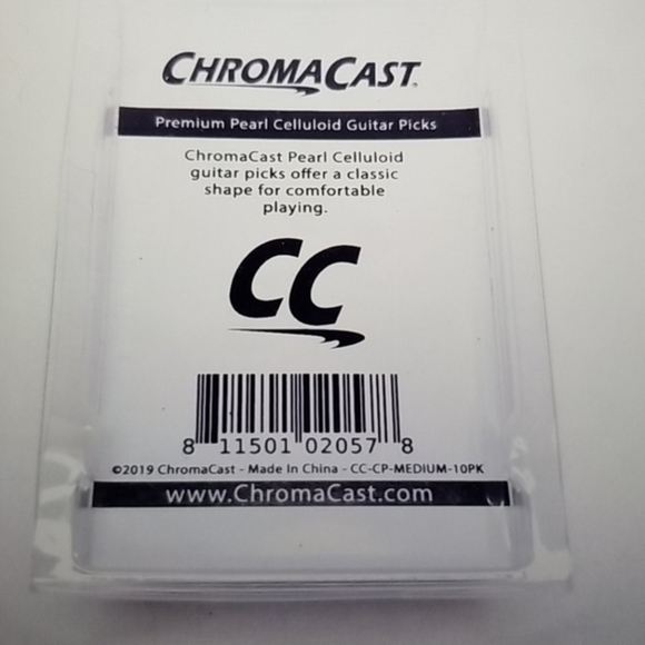 ChromaCast‎ Pearl Celluloid Guitar Picks Pack of 10 - Picture 2 of 2